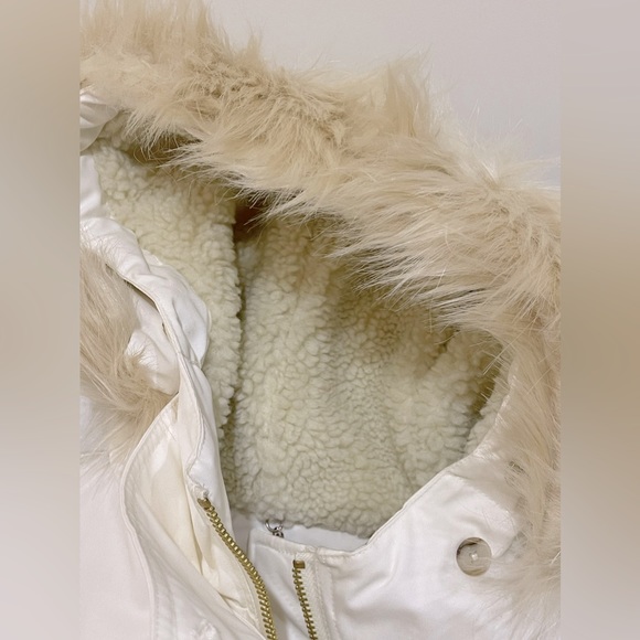 J.Crew Perfect Parka, NWOT ivory jacket with removable hood, size large - Picture 7 of 11
